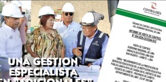 CONTRALORÍA DETECTA FALLAS Y RIESGOS EN OBRA DEL GORE LIMA